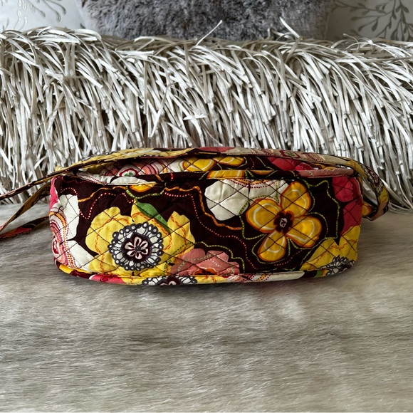 VERA BRADLEY Buttercup Saddle Up Crossbody Shoulder Bag Brown Yellow Orange 2010 - Picture 9 of 12